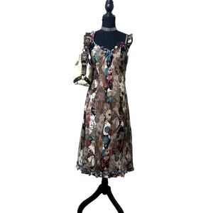 Made in Italy Patchwork Floral Fairy Dress Size M Euro Grunge Boho Cottagecore